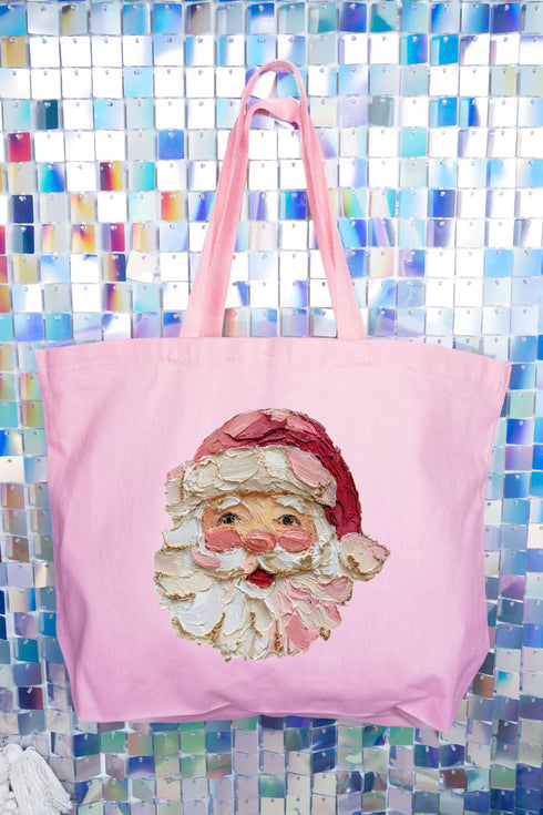 The Painted Santa Canvas Jumbo Tote