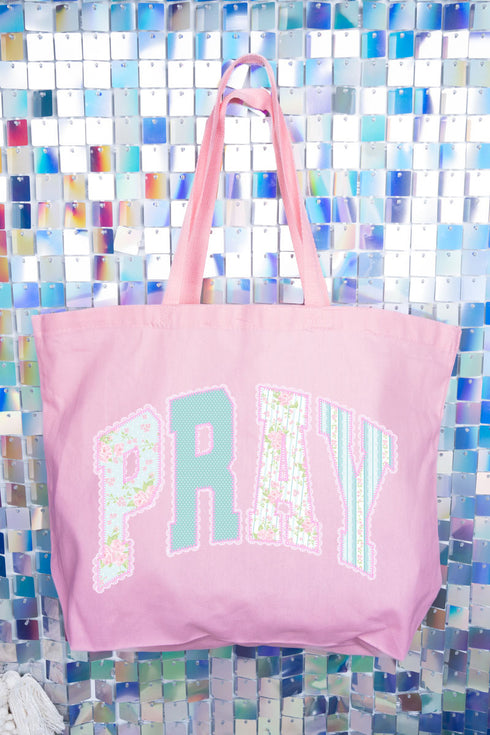 Timeless Pray Canvas Jumbo Tote