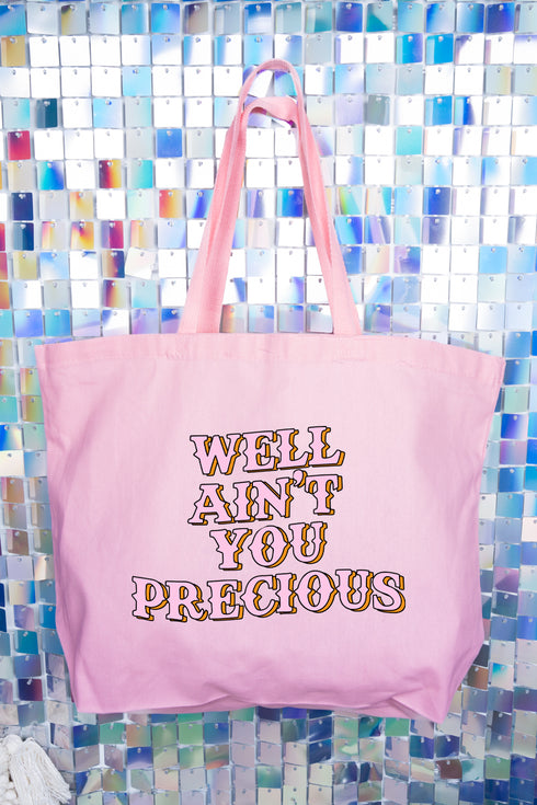 Well Ain't You Precious Canvas Jumbo Tote