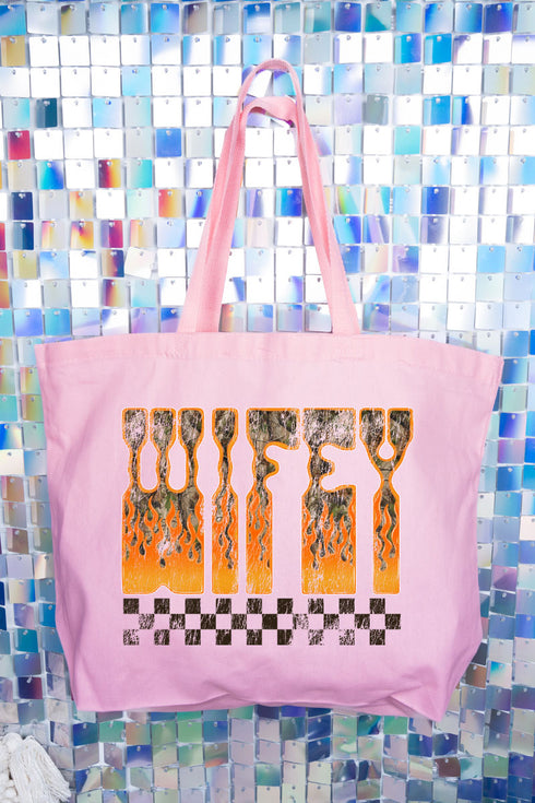 Wildfire Wifey Canvas Jumbo Tote