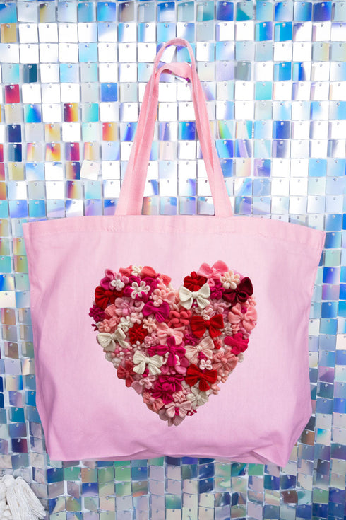 Wrapped With Love Canvas Jumbo Tote