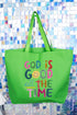Colorful God Is Good Canvas Jumbo Tote