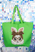 Faux Yarn Easter Bunny Canvas Jumbo Tote