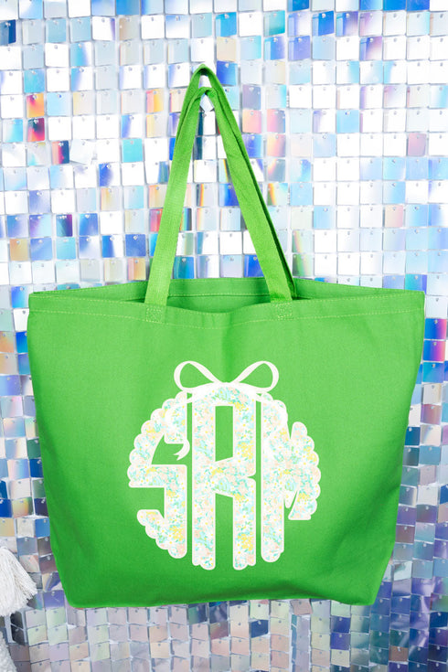 Garden Party Monogram Canvas Jumbo Tote