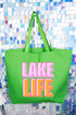 Golden Hour Lake Life Canvas Jumbo Tote