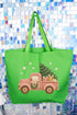 Faux Yarn Holly Jolly Haul Canvas Jumbo Tote