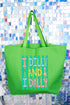 I Dilly & I Dally Canvas Jumbo Tote
