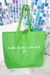 White Make Heaven Crowded Coquette Canvas Jumbo Tote