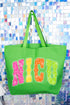 Personalized Neon Care Crew Canvas Jumbo Tote