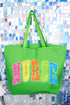 Personalized Neon Care Crew Canvas Jumbo Tote