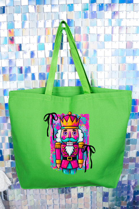 Neon Nutcracker Canvas Jumbo Tote