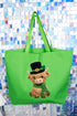 Shamrock & Moo Faux Yarn Canvas Jumbo Tote