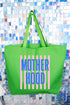 Striped Motherhood Canvas Jumbo Tote