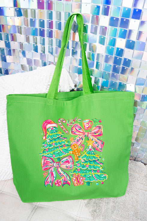 Sugarplum Magic Canvas Jumbo Tote
