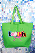 Retro Teach Ribbon Canvas Jumbo Tote