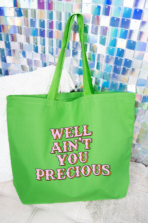 Well Ain't You Precious Canvas Jumbo Tote