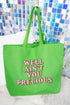 Well Ain't You Precious Canvas Jumbo Tote