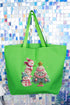 Yarnin' For Christmas Faux Yarn Canvas Jumbo Tote