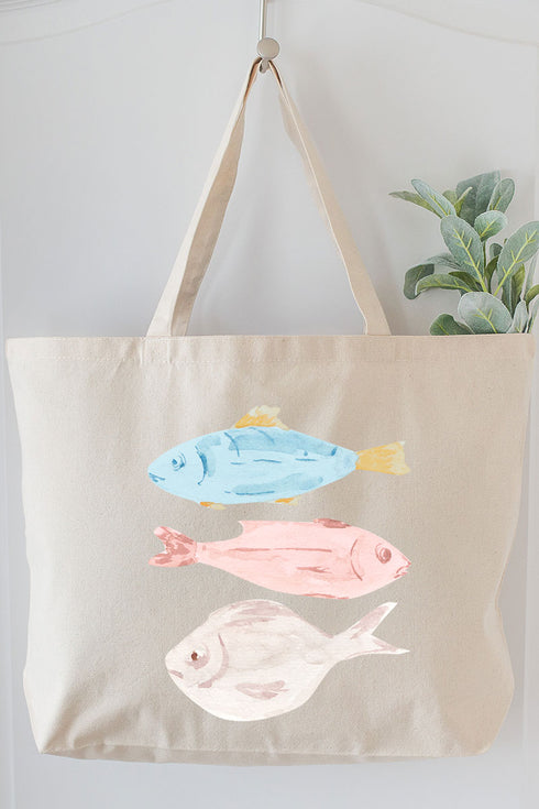 Bless Your Gills Canvas Jumbo Tote