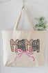 Bubble Mama Ribbon Canvas Jumbo Tote