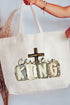Doodle Christ Is King Canvas Jumbo Tote