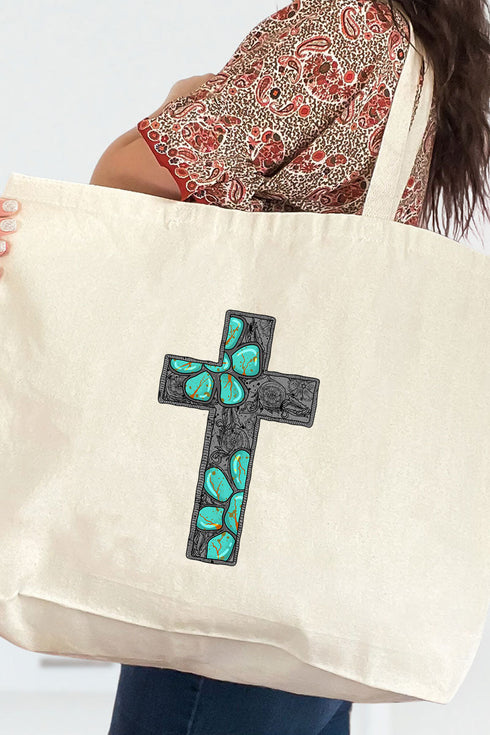 Concho Cross Canvas Jumbo Tote
