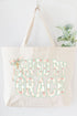 Coquette Cross Saved By Grace Canvas Jumbo Tote