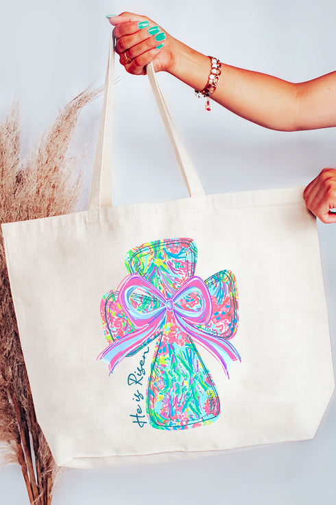 Faith & Frills Canvas Jumbo Tote