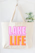 Golden Hour Lake Life Canvas Jumbo Tote
