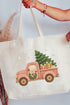 Faux Yarn Holly Jolly Haul Canvas Jumbo Tote