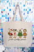 Just A Jolly Goose Canvas Jumbo Tote