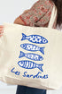 Les Sardines Canvas Jumbo Tote