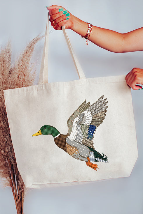 Mallard Flights Canvas Jumbo Tote