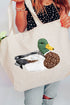 Mallard Marsh Canvas Jumbo Tote