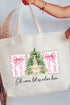Notes Oh Come Let Us Adore Him Canvas Jumbo Tote