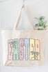 Pastel Easter Coquette Canvas Jumbo Tote