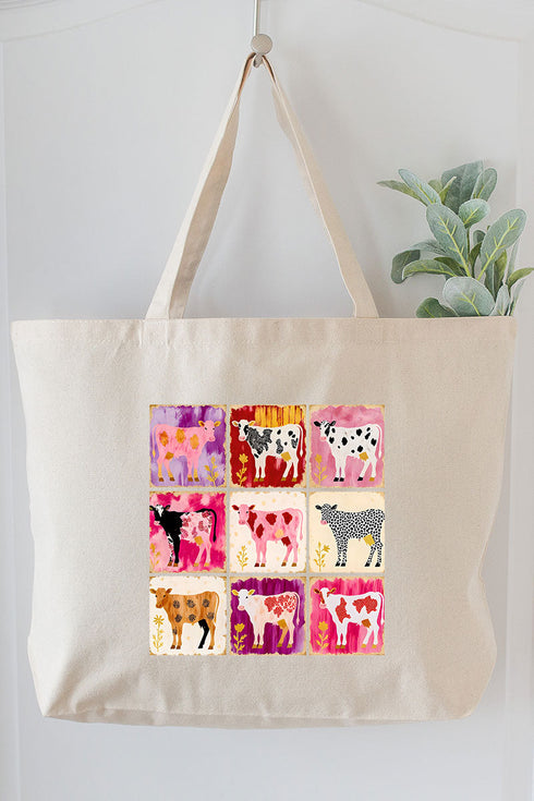 Patchwork Pastures Canvas Jumbo Tote
