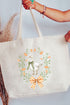 Peach Petals Goose Canvas Jumbo Tote