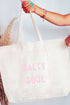 Pink Salty Soul Canvas Jumbo Tote