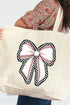Ribbons & Runs Canvas Jumbo Tote