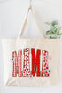 Strawberry Gingham Mama Canvas Jumbo Tote
