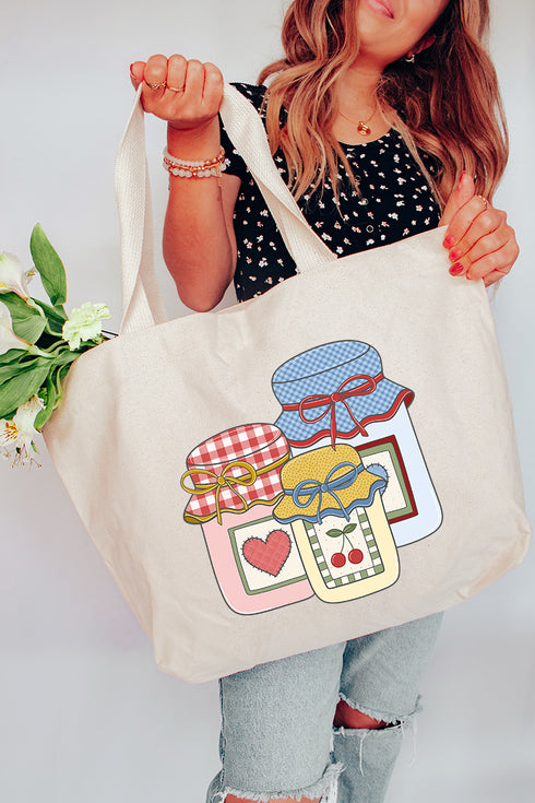 Sweet Country Preserves Canvas Jumbo Tote