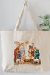 The Painted Nativity Scene Canvas Jumbo Tote