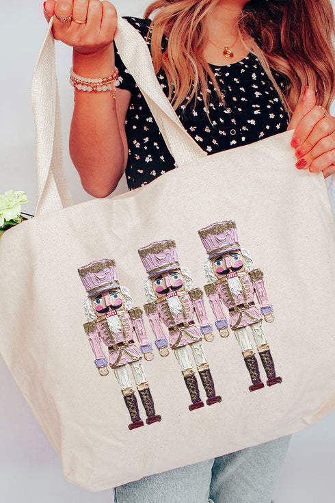 The Painted Nutcrackers Canvas Jumbo Tote
