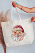 The Painted Santa Canvas Jumbo Tote