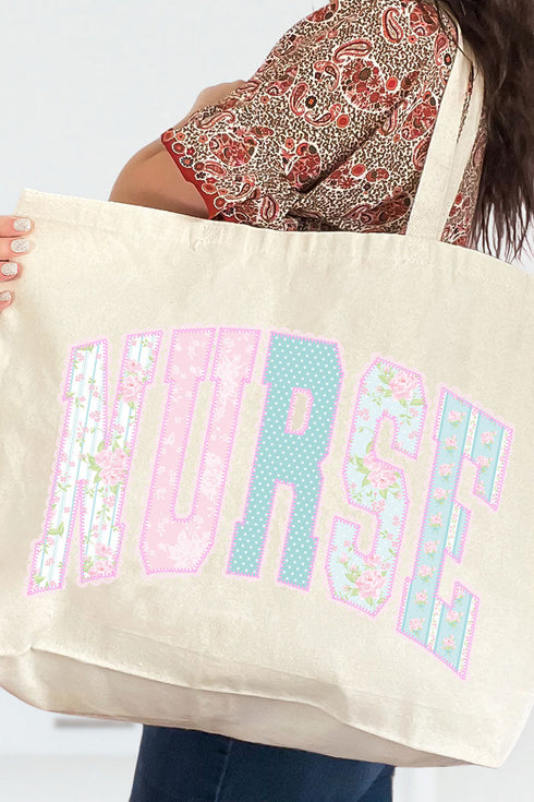 Timeless Nurse Canvas Jumbo Tote