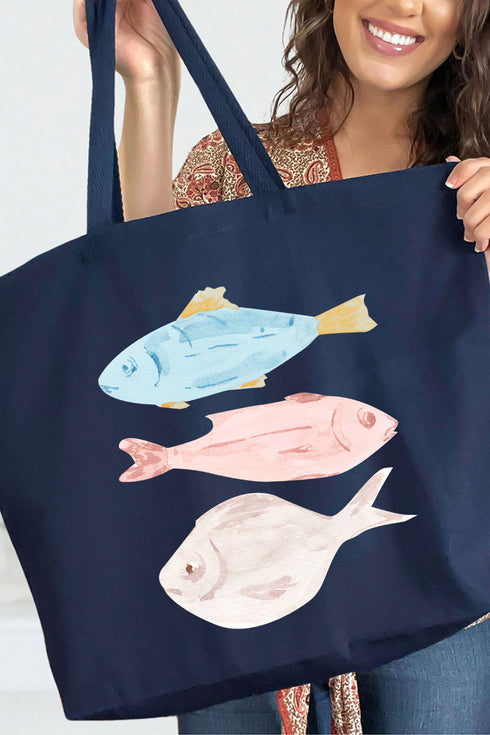 Bless Your Gills Canvas Jumbo Tote