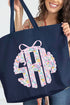 Garden Party Monogram Canvas Jumbo Tote