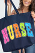 Personalized Neon Care Crew Canvas Jumbo Tote