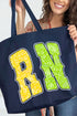 Personalized Neon Care Crew Canvas Jumbo Tote